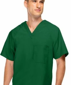 AllHeart Clearance Men's V-Neck Solid Scrub Top