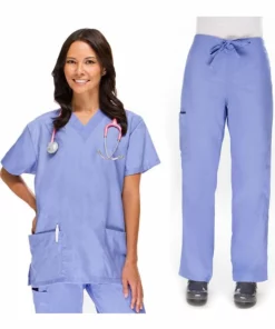 AllHeart Clearance Women's V-Neck Top And Cargo Pant Scrub Set