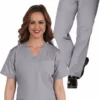 AllHeart Clearance Women's Mock Wrap Scrub Top & Elastic Waistband Scrub Pant Set -Cherokee Shop 1 ah b9set clearance 650