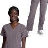 AllHeart Clearance Women's V-Neck Solid Scrub Top & Yoga Scrub Pant Set -Cherokee Shop 1 ah lsset8 clearance 650
