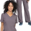 AllHeart Clearance Women's Mock Wrap Solid Scrub Top & Cargo Scrub Pant Set -Cherokee Shop 1 ah lsset9 clearance 650