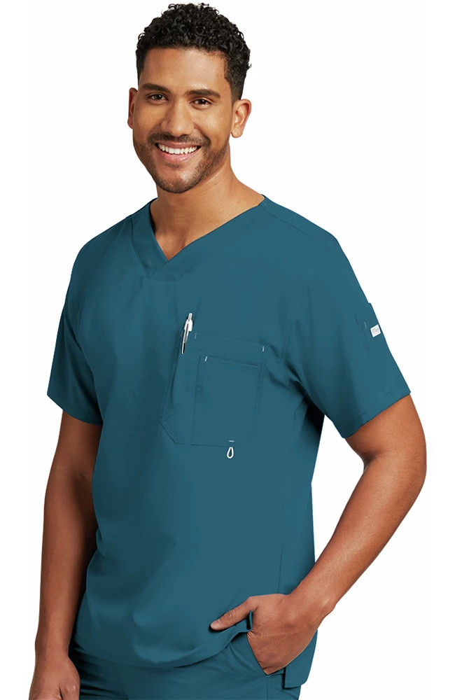 Grey's Anatomy Clearance Men's V-Neck Solid Scrub Top 3 Grey's Anatomy Clearance Men's V-Neck Solid Scrub Top