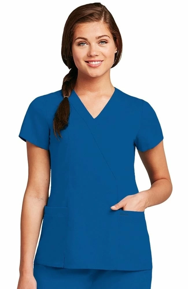 Grey's Anatomy Clearance Women's Wrap With Princess Seams Solid Scrub Top 3 Grey's Anatomy Clearance Women's Wrap With Princess Seams Solid Scrub Top