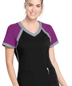 Grey's Anatomy Clearance Women's Scuba Solid Scrub Top