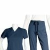 Grey's Anatomy Women's Mock Wrap And 5-Pocket Pant Set -Cherokee Shop 1 bc 4set 650
