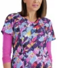 Barco One Clearance Women's Celebration Print Scrub Top 2 Barco One Clearance Women's Celebration Print Scrub Top -Cherokee Shop 1 bc 5107 printclearanceclb 650