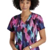 Barco One Clearance Women's Soft Brilliance Print Scrub Top -Cherokee Shop 1 bc 5107 printclearancesfb 650