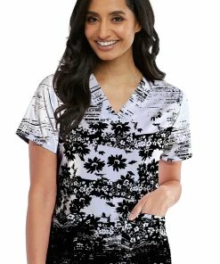 Grey's Anatomy Women's Petal Party Print Scrub Top