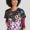 Grey's Anatomy Clearance Women's Autumn Meadow Print Scrub Top -Cherokee Shop 1 bc grt085 printclearanceatm 650