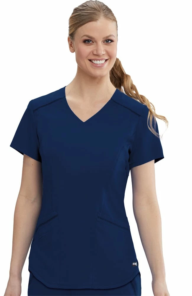 Grey's Anatomy Clearance Women's Avana Solid Scrub Top 3 Grey's Anatomy Clearance Women's Avana Solid Scrub Top