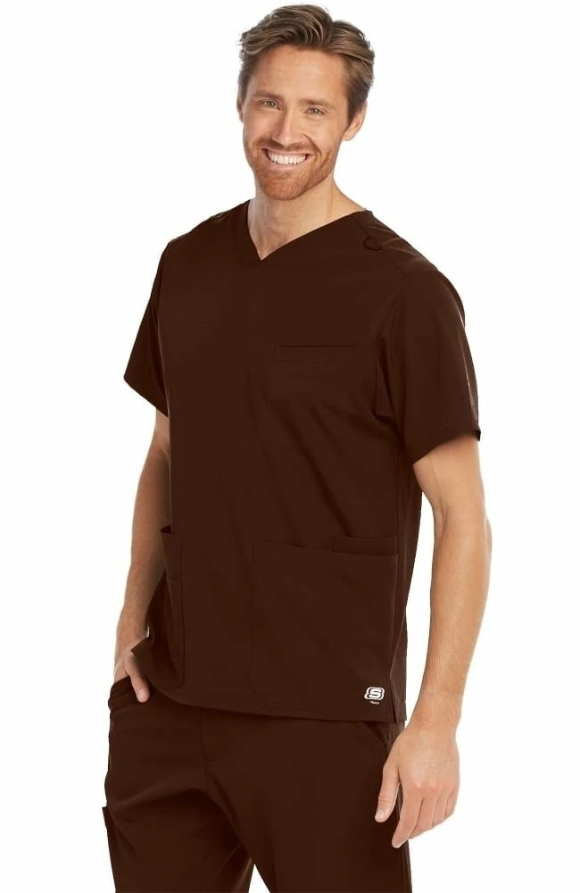 Skechers Clearance Men's Aspire V-Neck Solid Scrub Top 3 Skechers Clearance Men's Aspire V-Neck Solid Scrub Top