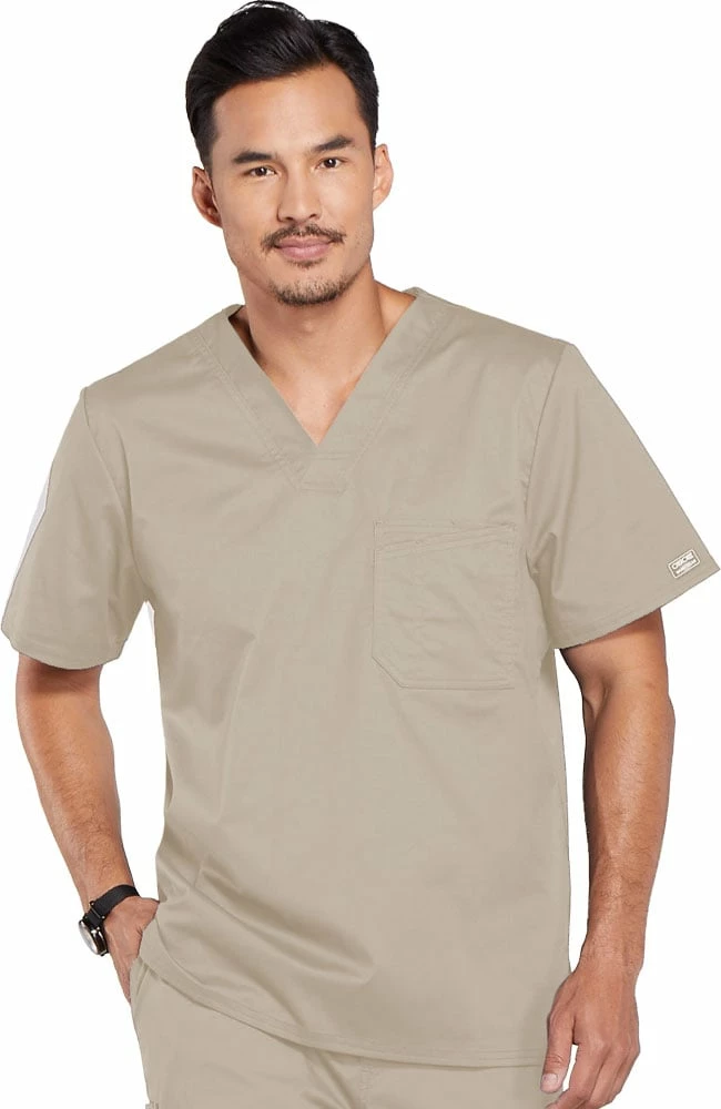 Cherokee Workwear Clearance Men's V-Neck Solid Scrub Top 3 Cherokee Workwear Clearance Men's V-Neck Solid Scrub Top