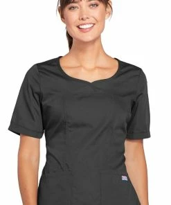 Cherokee Workwear Clearance Women's Novelty V-Neck Solid Scrub Top