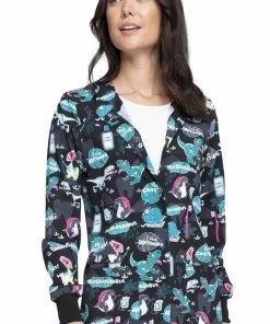 Cherokee Clearance Women's I'm A Dentisaurus Print Jacket