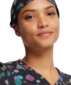 Cherokee Women's Checker Dots Print Scrub Hat