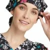 Cherokee Women's Bouffant Scroll For It Print Scrub Hat -Cherokee Shop 1 ck ck514 printsof 650
