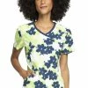 Cherokee Clearance Women's Mock Wrap Tropic Shadow Print Scrub Top -Cherokee Shop 1 ck ck608 printclearancetrw 650