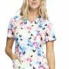 Cherokee Clearance Women's Rainbow Flight Print Scrub Top -Cherokee Shop 1 ck ck634 printclearancerwf 650