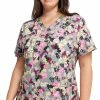 Cherokee Women's Floral Camotion Print Scrub Top -Cherokee Shop 1 ck ck634 printflc 650