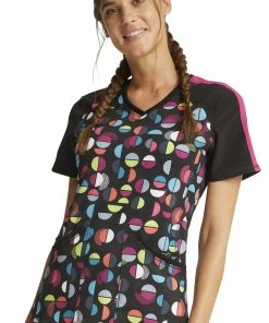 Cherokee Clearance Women's Geo Nouveau Print Scrub Top