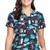 Cherokee Clearance Women's I'm A Dentisaurus Print Scrub Top 2 Cherokee Clearance Women's I'm A Dentisaurus Print Scrub Top -Cherokee Shop 1 ck ck671 printclearanceidt 650