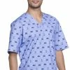 Cherokee Clearance Men's V-Neck Nautical Print Scrub Top 1 Cherokee Clearance Men's V-Neck Nautical Print Scrub Top -Cherokee Shop 1 ck ck675 printclearanceanw 650