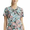 Cherokee Clearance Women's Mock Wrap Loving Tropic Print Scrub Top -Cherokee Shop 1 ck ck688 printclearancelvp 650