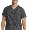 Cherokee Clearance Men's Sea Sketch Print Scrub Top -Cherokee Shop 1 ck ck691 printclearancestk 650