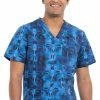 Cherokee Clearance Men's Geo Tie Dye Print Scrub Top 1 Cherokee Clearance Men's Geo Tie Dye Print Scrub Top -Cherokee Shop 1 ck ck692 printclearancegey 650