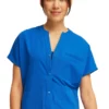 Cherokee Clearance Women's Mandarin Collar Snap Front Scrub Top