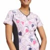 Cherokee Women's Loving Swirls Print Scrub Top