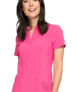Cherokee Clearance Women's Mock Neck Solid Scrub Top