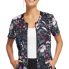 Cherokee Women's Zip-Front Wild Fleur You Print Scrub Top -Cherokee Shop 1 ck ck772 printwfl 650