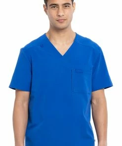 Cherokee Clearance Men's Tuckable Solid Scrub Top