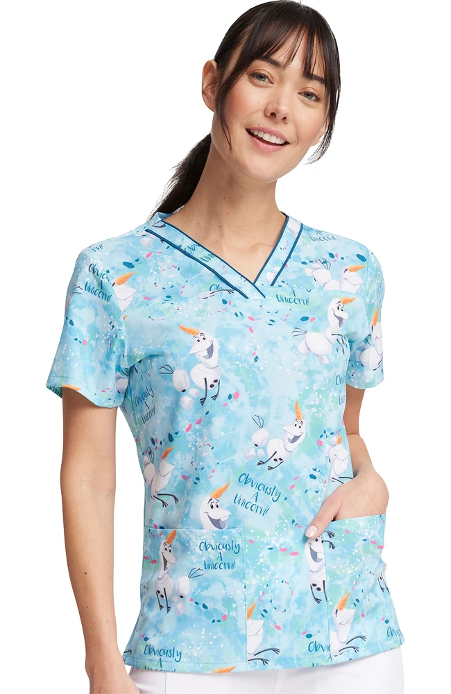 Cherokee Women's Obviously A Unicorn Print Scrub Top 3 Cherokee Women's Obviously A Unicorn Print Scrub Top