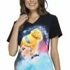 Cherokee Clearance Women's Cinderella Dream Print Scrub Top -Cherokee Shop 1 ck tf627 printclearanceprc 650