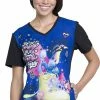 Cherokee Clearance Women's V-Neck Knit Panel Trolls Print Scrub Top 1 Cherokee Clearance Women's V-Neck Knit Panel Trolls Print Scrub Top -Cherokee Shop 1 ck tf627 printclearancetot 650