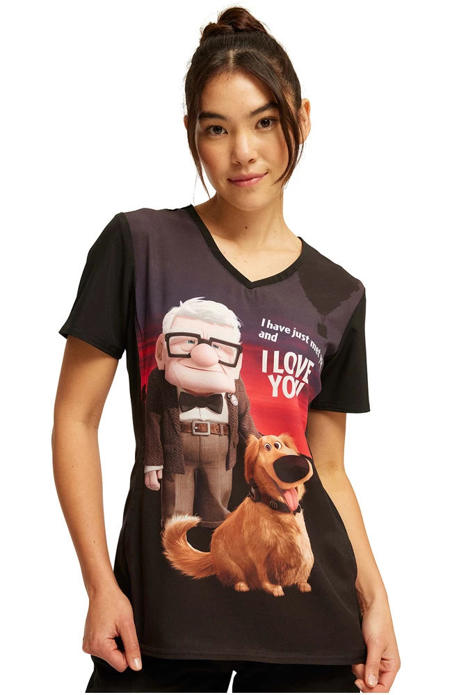 Cherokee Women's Dug The Dog Print Scrub Top 3 Cherokee Women's Dug The Dog Print Scrub Top