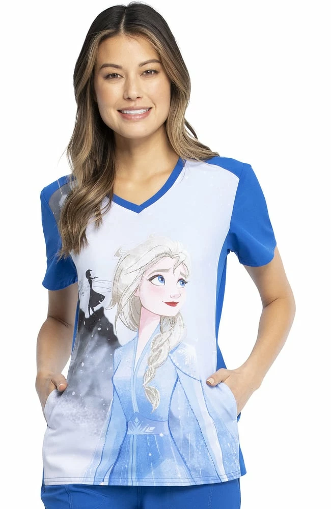 Cherokee Clearance Women's Mythic Journey Print Scrub Top 3 Cherokee Clearance Women's Mythic Journey Print Scrub Top