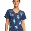 Cherokee Clearance Women's Curious Events Print Scrub Top -Cherokee Shop 1 ck tf645 printclearancealu 650
