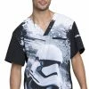 Cherokee Clearance Men's V-Neck Star Wars Print Scrub Top -Cherokee Shop 1 ck tf700 printclearancesfo 650