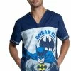 Cherokee Clearance Men's Gotham City™ Print Scrub Top -Cherokee Shop 1 ck tf702 printclearancedmg 650
