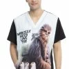 Cherokee Clearance Men's Chewie Print Scrub Top 2 Cherokee Clearance Men's Chewie Print Scrub Top -Cherokee Shop 1 ck tf708 printclearances8c 650