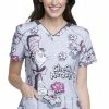 Cherokee Clearance Women's V-Neck Dr. Seuss Print Scrub Top -Cherokee Shop 1 ck tf720 printclearancesem 650