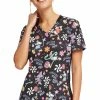Cherokee Women's Positive Vibes Print Scrub Top -Cherokee Shop 1 ck tf764 printmkp 650