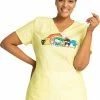 Cherokee Clearance Women's Under The Rainbow Print Scrub Top 2 Cherokee Clearance Women's Under The Rainbow Print Scrub Top -Cherokee Shop 1 ck tf772 printclearancehsb 650