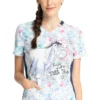 Cherokee Clearance Women's Find Joy Print Scrub Top -Cherokee Shop 1 ck tf780 printclearancephd 650