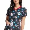Cherokee Women's Bright Spirits Print Scrub Top -Cherokee Shop 1 ck tf784 printrui 650