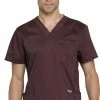 Cherokee Workwear Clearance Men's V-Neck Utility Solid Scrub Top -Cherokee Shop 1 ck ww670 clearanceesp 650