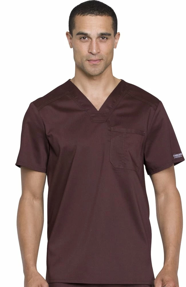 Cherokee Workwear Clearance Men's V-Neck Solid Scrub Top 3 Cherokee Workwear Clearance Men's V-Neck Solid Scrub Top